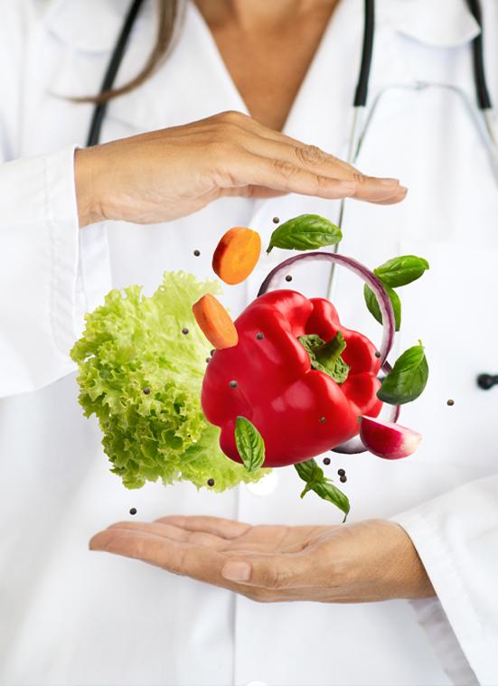 Woman reviewing a thyroid diet and medication routine